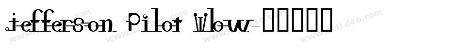 Jefferson Pilot Wbw字体转换